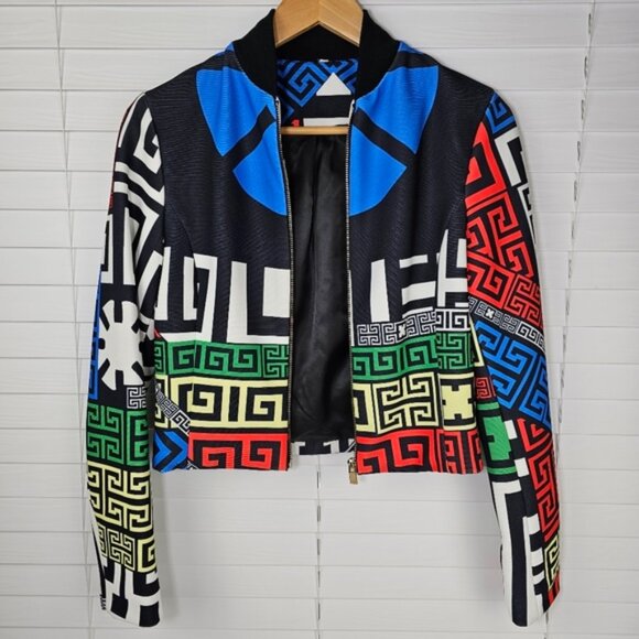 SHEIN Cropped Colorful Lined Jacket - Picture 1 of 15
